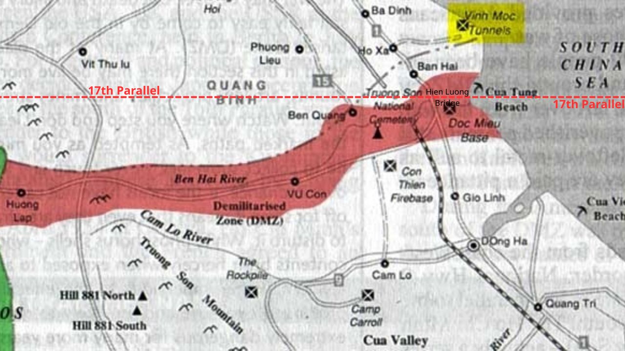 Vietnam demilitarized zone map