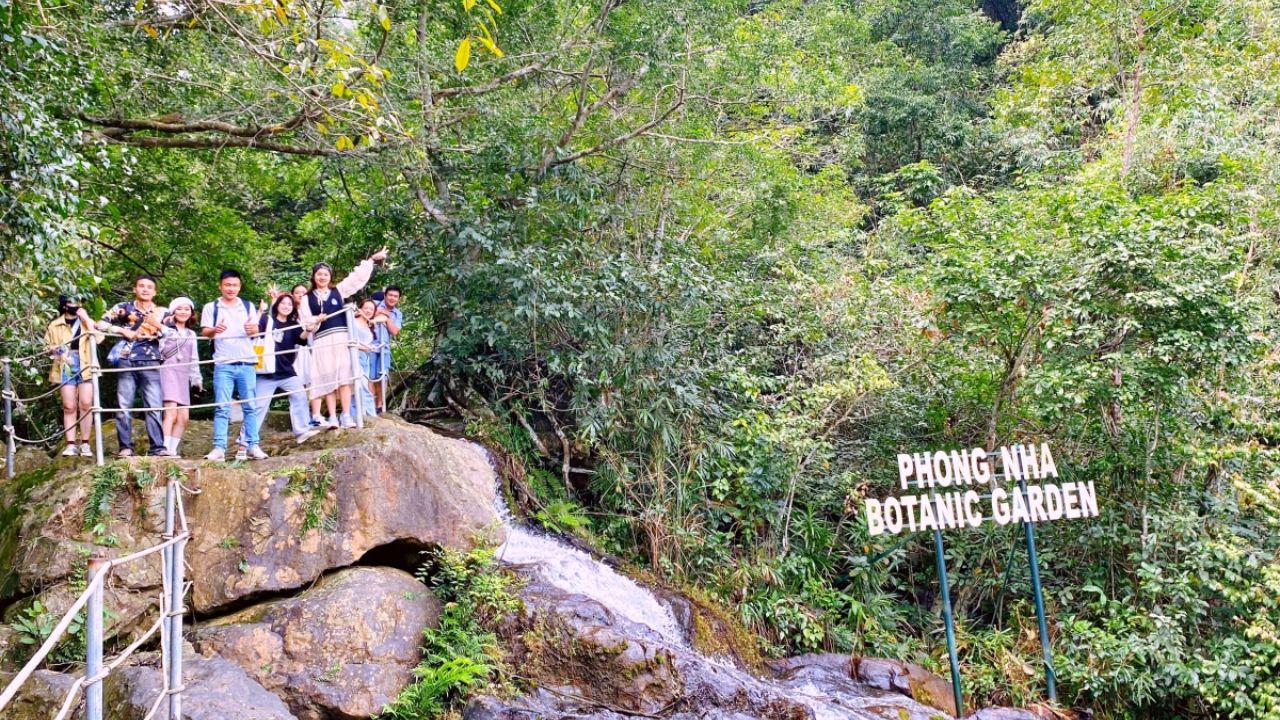 Shaded Jungle Trails and Waterfalls at Phong Nha Botanic Garden