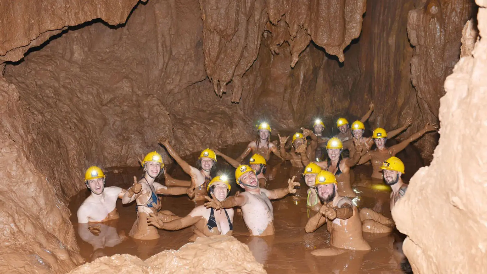 Mud bath in Dark cave