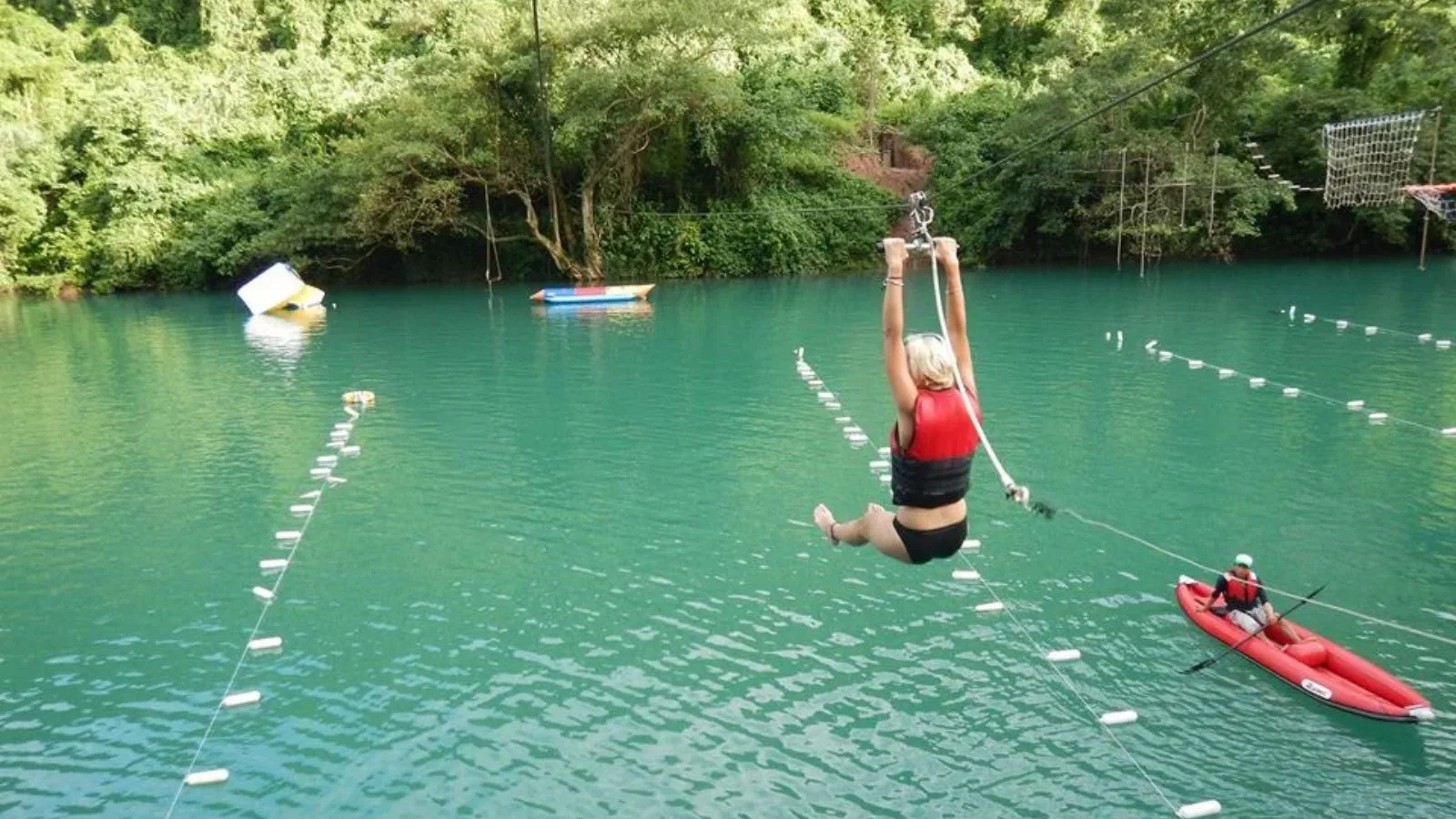 Water activities at Dark Cave
